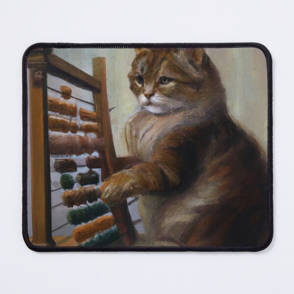 Item preview, Remy the Cat, doing math (Romanticism) designed and sold by thecatandkettle.