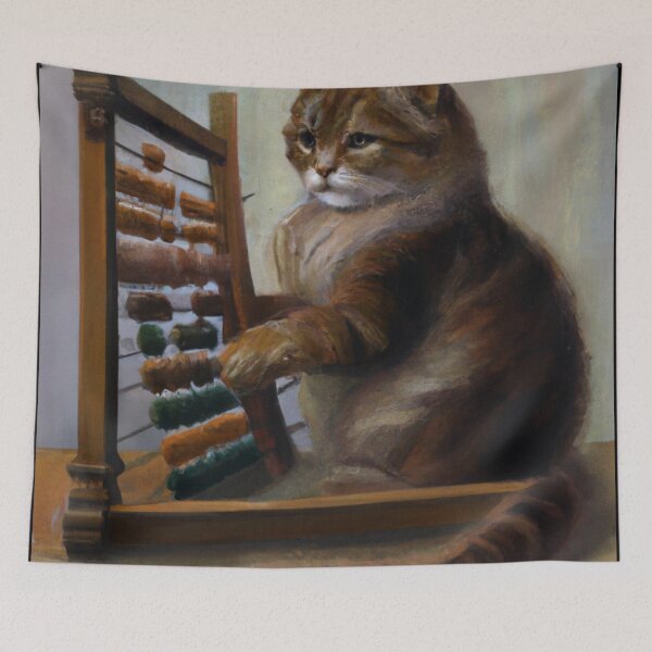 Item preview, Remy the Cat, doing math (Romanticism) designed and sold by thecatandkettle.