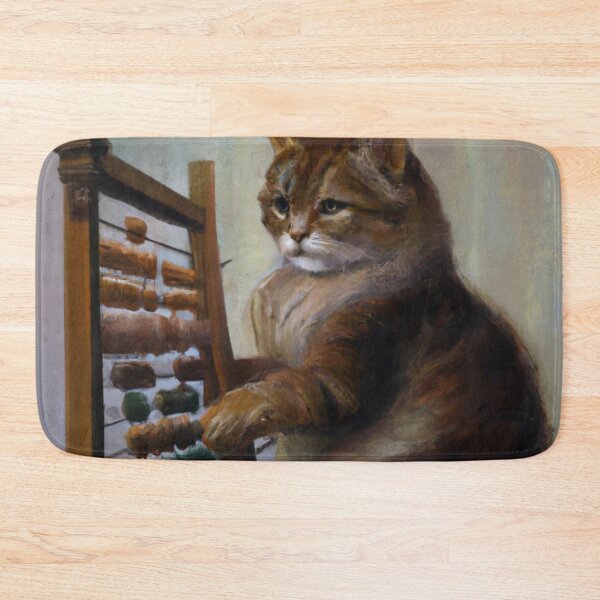 Item preview, Remy the Cat, doing math (Romanticism) designed and sold by thecatandkettle.