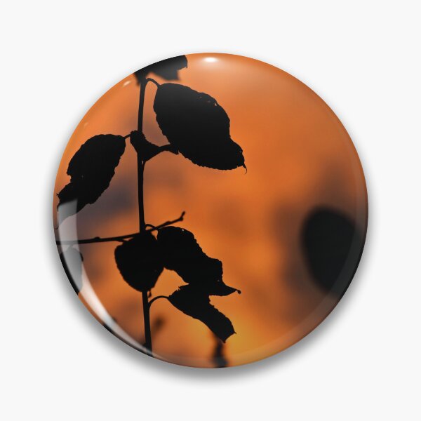 Item preview, Leaves against an orange sky | nature photography designed and sold by Mii-pics.