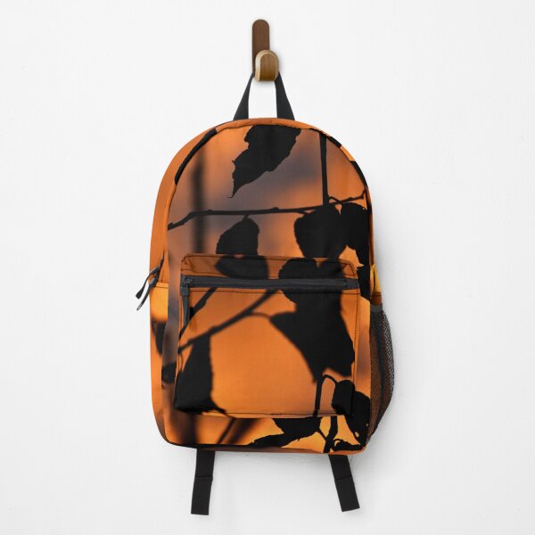 Item preview, Leaves against an orange sky | nature photography designed and sold by Mii-pics.