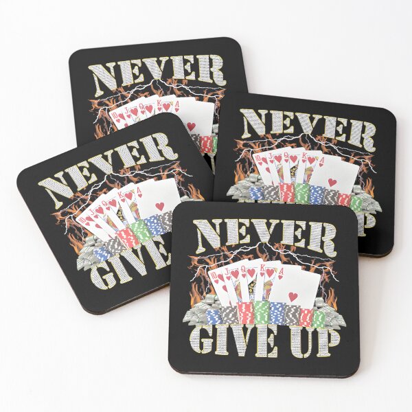 Item preview, Funny Sarcastic Poker Gambler Never Give Up designed and sold by Big Twelve.