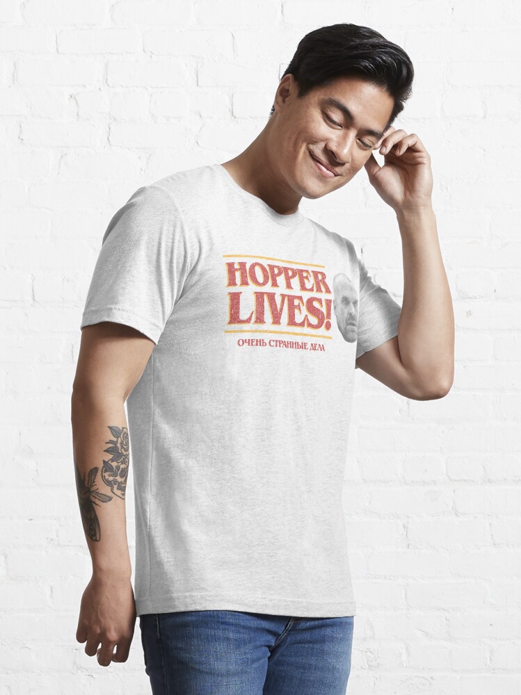 Disover Stranger Things 4 Hopper Lives Left Portrait Logo | Essential T-Shirt 