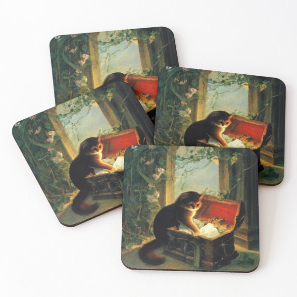 Item preview, Zemo the Cat, with a treasure chest (Romanticism) designed and sold by thecatandkettle.