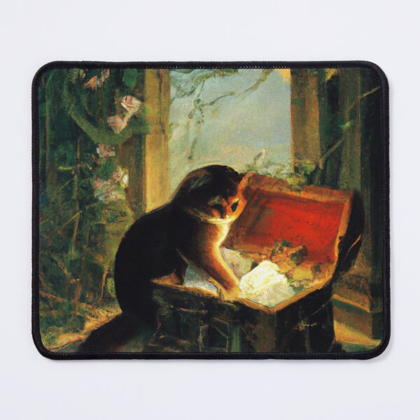 Item preview, Zemo the Cat, with a treasure chest (Romanticism) designed and sold by thecatandkettle.
