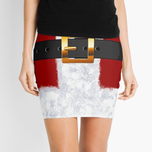 skirt with belt buckles