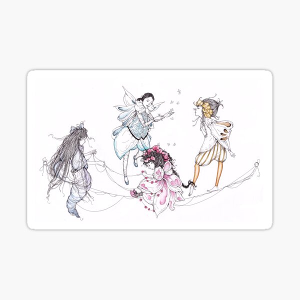 midsummer night's fairies Sticker
