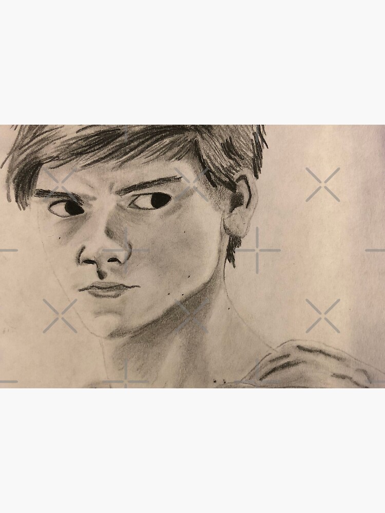 Thomas Brodie Sangster Portrait Sketch Mask