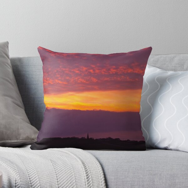The Sky is on Fire Throw Pillow