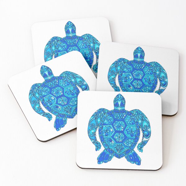 Item preview, Blue Neon Turtle with Patterns designed and sold by Dven-Clothes.