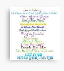 Princess songs Canvas Print
