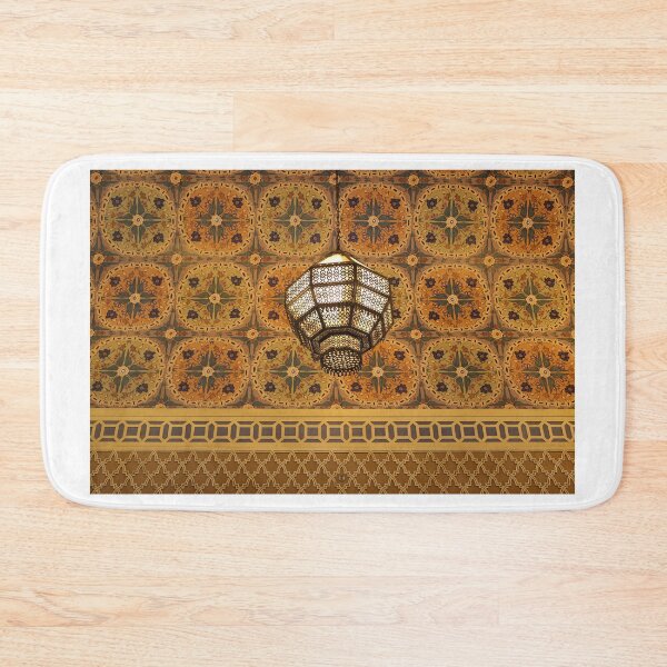 Item preview, Beautiful gold chandelier on the geometric design on the ceiling designed and sold by MubaraksArt.