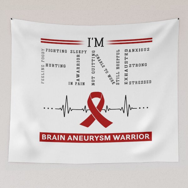 Item preview, I'm Fine Brain Aneurysm Warrior Support Brain Aneurysm Awareness Gifts designed and sold by rechardtee.
