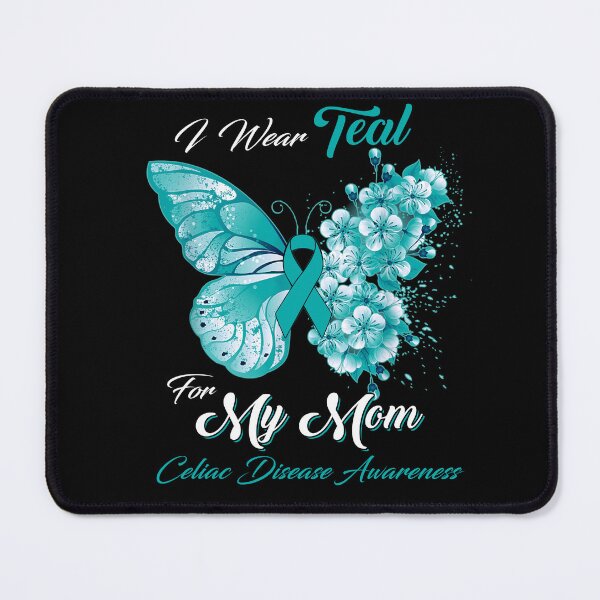 Item preview, I Wear Teal For My Mom Celiac Disease Awareness Butterfly Ribbon Gifts designed and sold by Adropine.