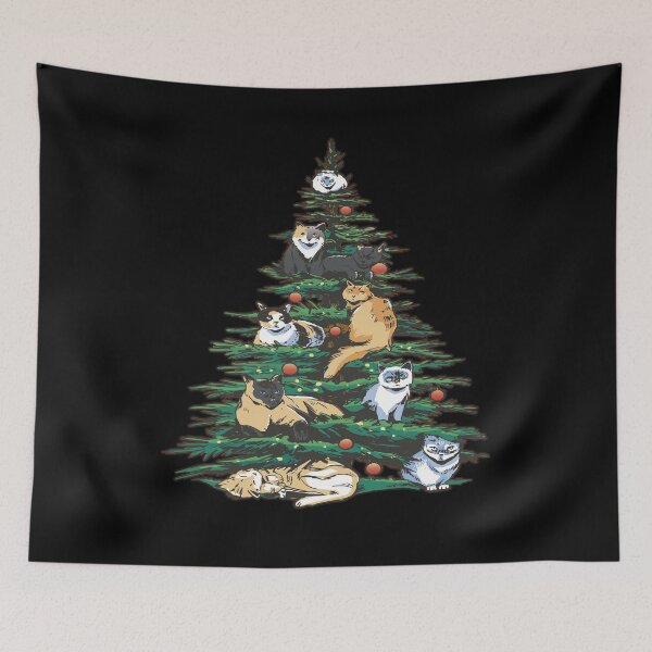 Item preview, Árbol de Navidad con gatos divertidos regalos de amantes de los gatos para mujeres niños niños designed and sold by Countrysmart.