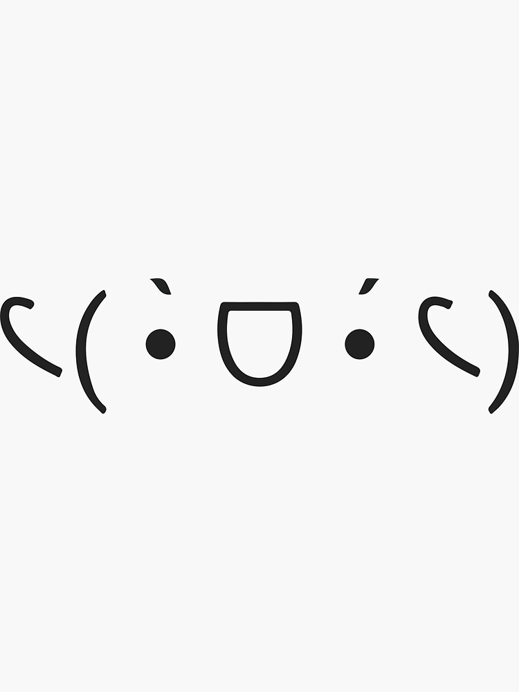 "text emoji ৻( •̀ ᗜ •́ ৻) " Sticker for Sale by Teemso Redbubble