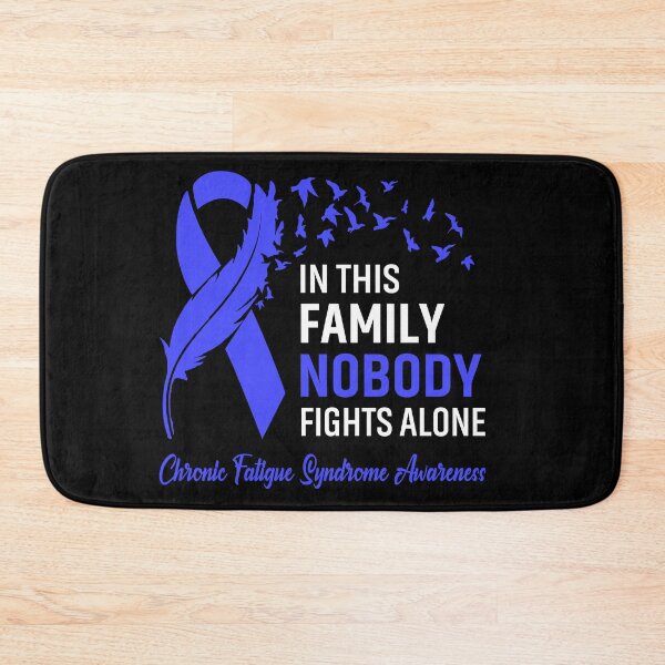 Item preview, In This Family Nobody Fights Alone Chronic Fatigue Syndrome Awareness Feather Ribbon designed and sold by frechettee.