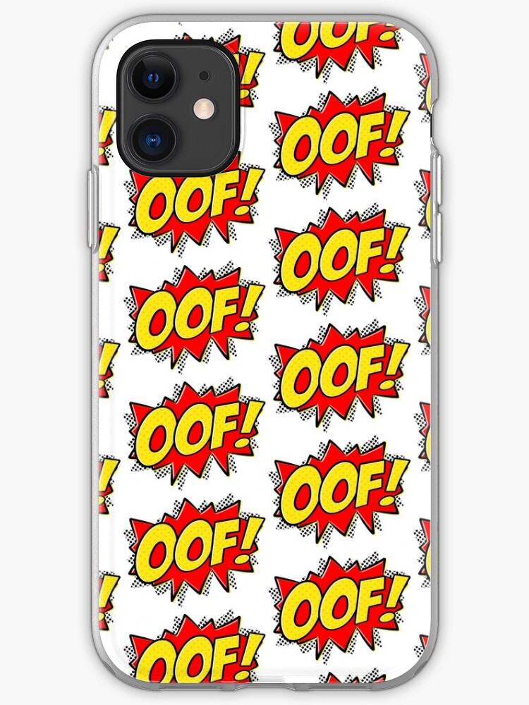 Oof Action Comic Iphone Case Cover By Platnix Redbubble - roblox eat sleep play repeat iphone case cover by hypetype