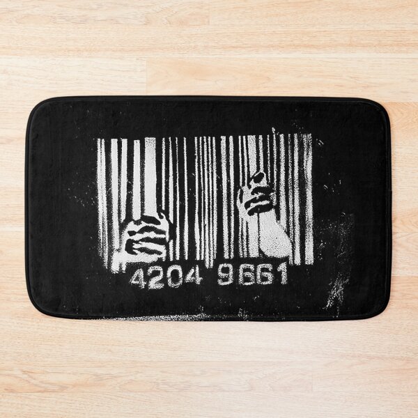 Item preview, FUCK THE SYSTEM! Cool and Funny Wrecked Punk Tshirt Barcode Jail designed and sold by DRK7DSGN.