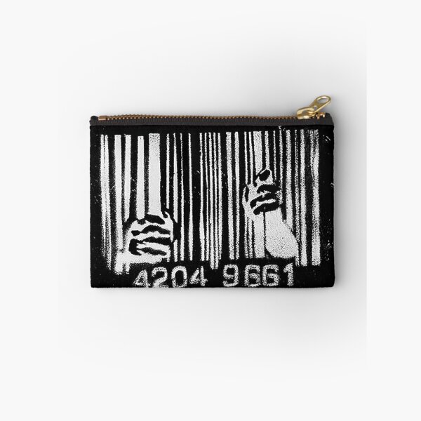 Item preview, FUCK THE SYSTEM! Cool and Funny Wrecked Punk Tshirt Barcode Jail designed and sold by DRK7DSGN.