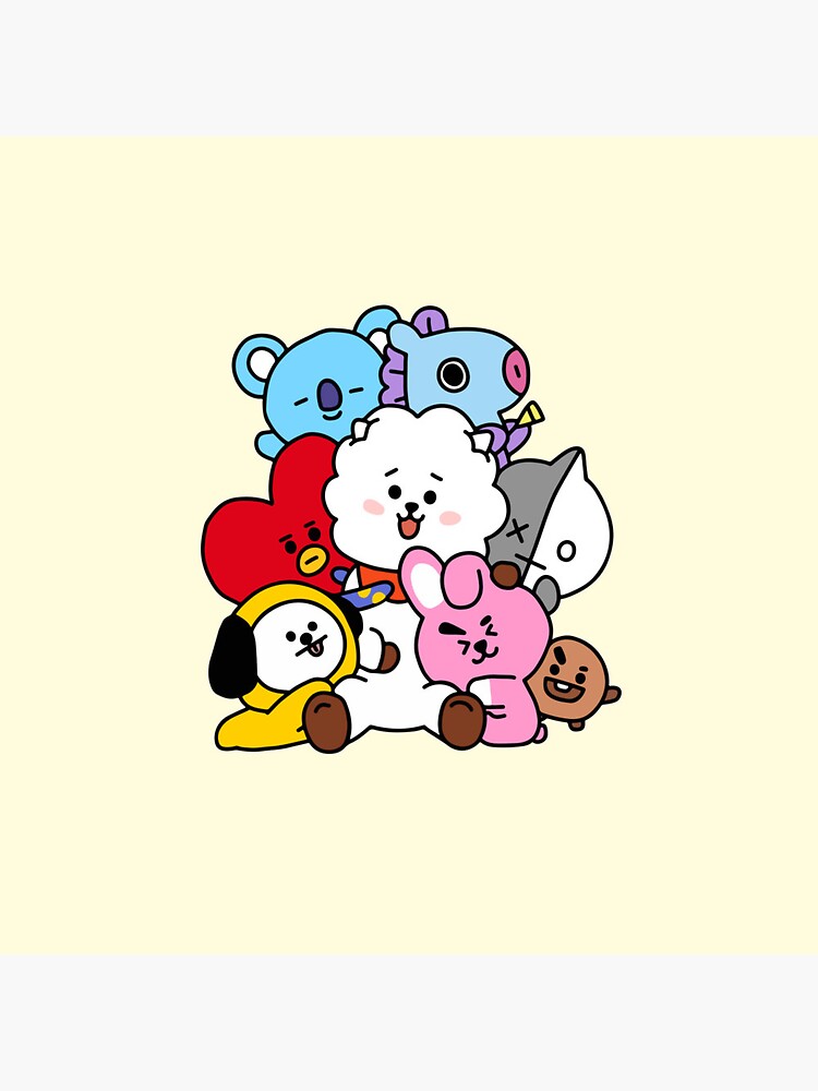 Discover bt21 characters Pin Button