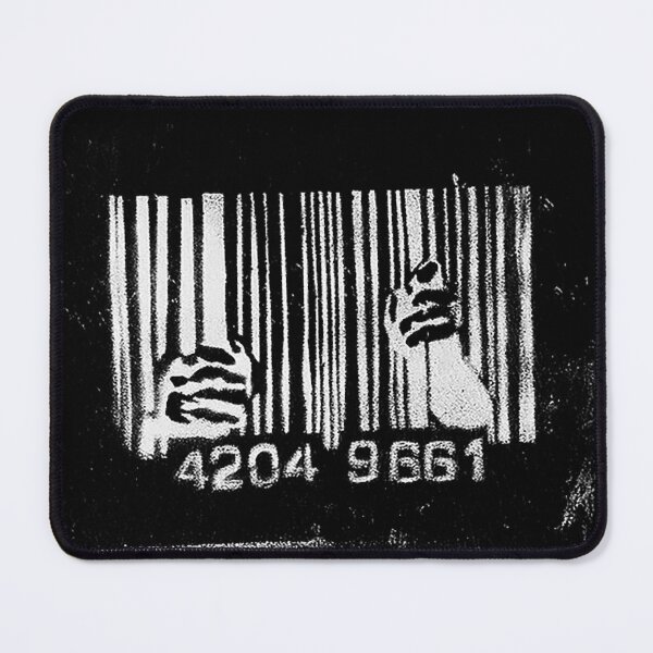 Item preview, FUCK THE SYSTEM! Cool and Funny Wrecked Punk Tshirt Barcode Jail designed and sold by DRK7DSGN.
