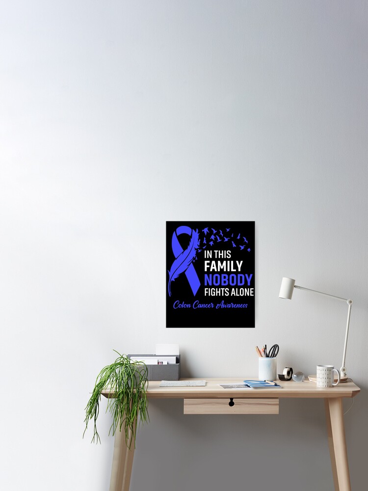 Colon Cancer Awareness Feather Flag with Dark Blue Ribbon