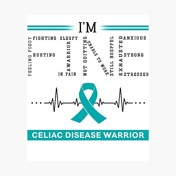 Item preview, I'm Fine Celiac Disease Warrior Support Celiac Disease Awareness Gifts designed and sold by rechardtee.