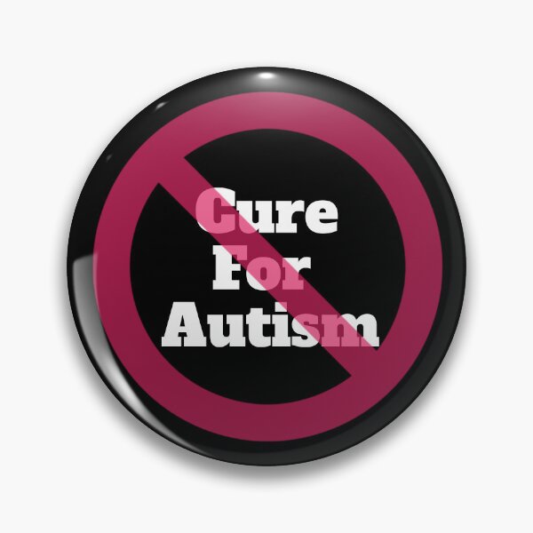 Item preview, Autistic Anti Cure Prohibition Sign Black Background #1  designed and sold by GladBlackLamb.