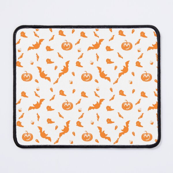 Item preview, Spooky orange bats, jack-o-lanterns, potions, ghosts Halloween Print orange designed and sold by Scarletdragonflyco ?????.