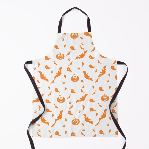Item preview, Spooky orange bats, jack-o-lanterns, potions, ghosts Halloween Print orange designed and sold by Scarletdragonflyco ?????.