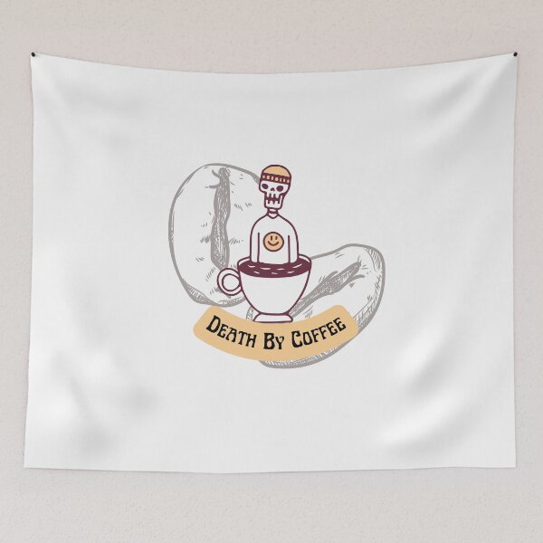 Item preview, Death By Coffee Skeleton Graphic designed and sold by Bsay89.