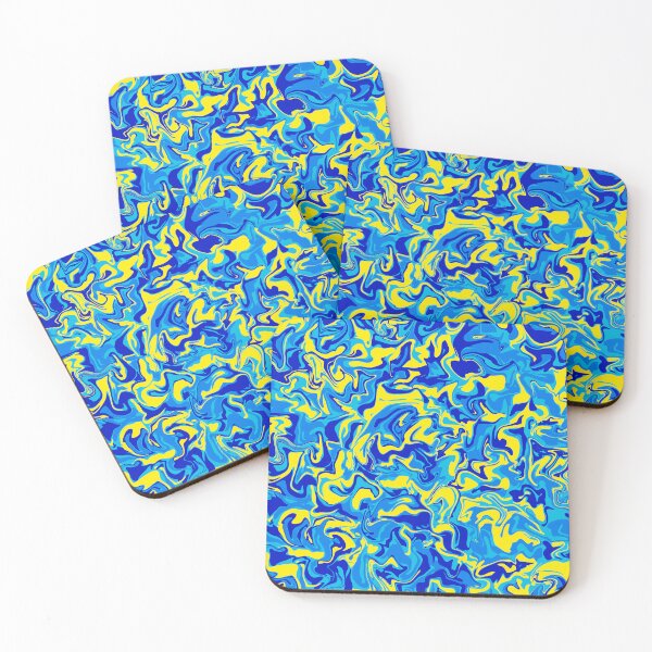 Item preview, Beautiful Abstraction Repeat Pattern in Yellow and Blue designed and sold by LaRoach Digital Arts.