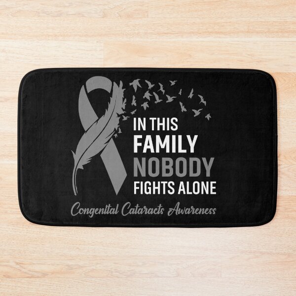 Item preview, In This Family Nobody Fights Alone Congenital Cataracts Awareness Feather Ribbon designed and sold by frechettee.
