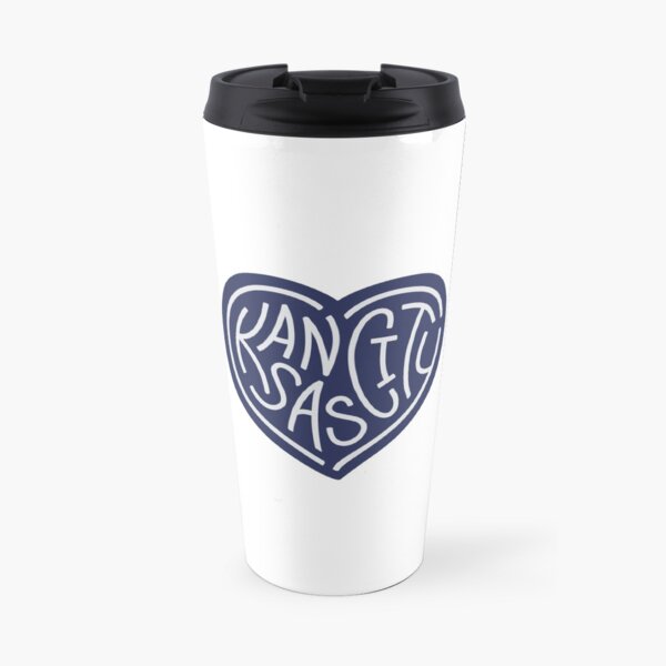 LOVE KC (dark blue x white) Travel Mug