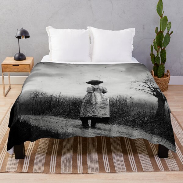Item preview, Creepy photo in the countryside with crows  A.I. generated designed and sold by JinxedMonster.
