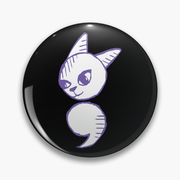 Item preview, Semicolon Cat designed and sold by THROUGH-LIFE.