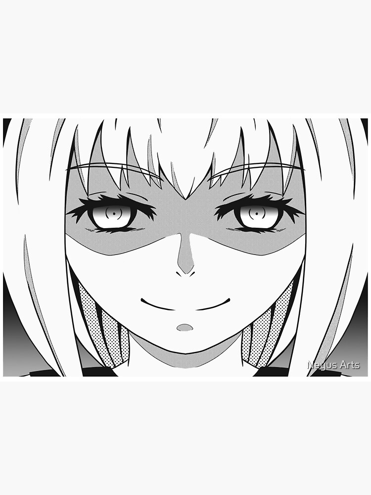 Manga Waifu Little Devil Girl with Evil Eyes and Smug Smile