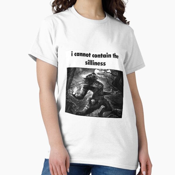 Item preview, i cannot contain the silliness wolf meme designed and sold by papa-zoinks.