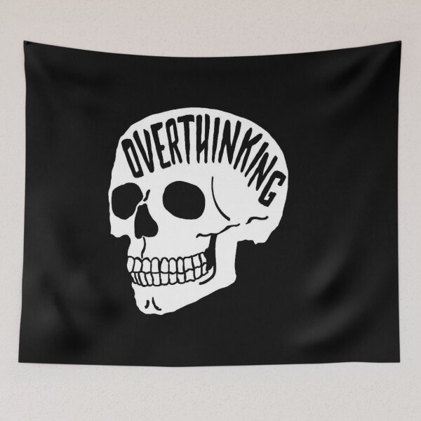 Item preview, OVERTHINKING SKULL OVERTHINKS designed and sold by DiamondDistrict.