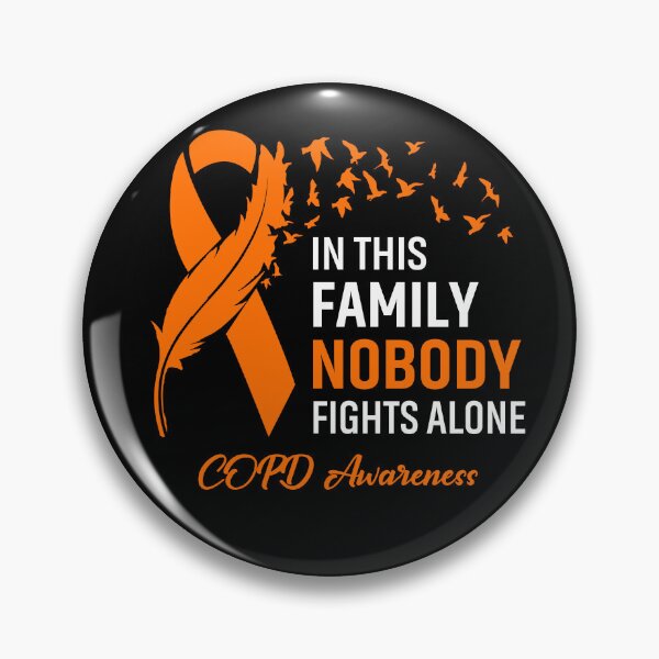 Item preview, In This Family Nobody Fights Alone COPD Awareness Feather Ribbon designed and sold by frechettee.