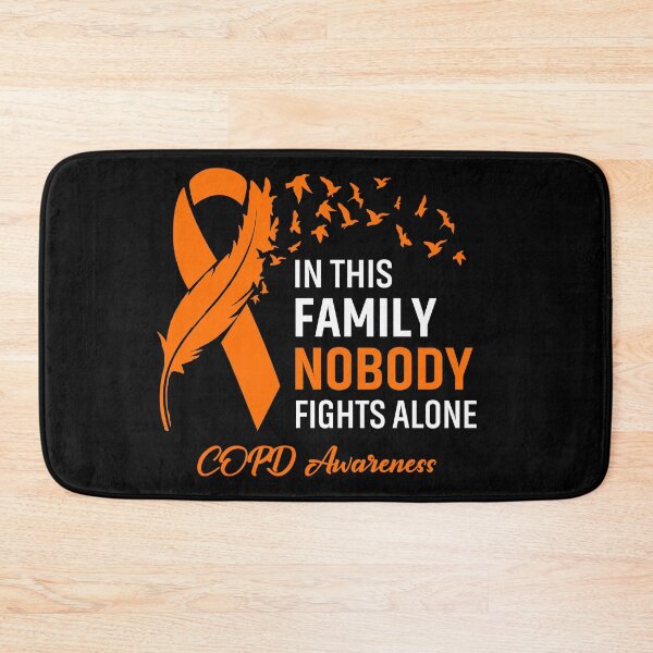Item preview, In This Family Nobody Fights Alone COPD Awareness Feather Ribbon designed and sold by frechettee.