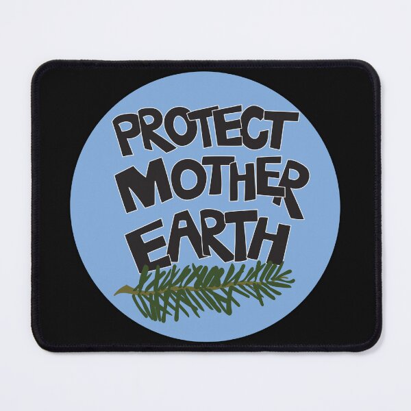 Item preview, Protect Mother Earth Illustrated Text Badge Climate Ambassadors designed and sold by AngelDawnDesign.