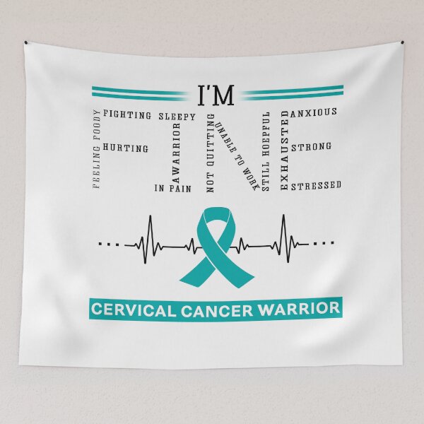 Item preview, I'm Fine Cervical Cancer Warrior Support Cervical Cancer Awareness Gifts designed and sold by rechardtee.