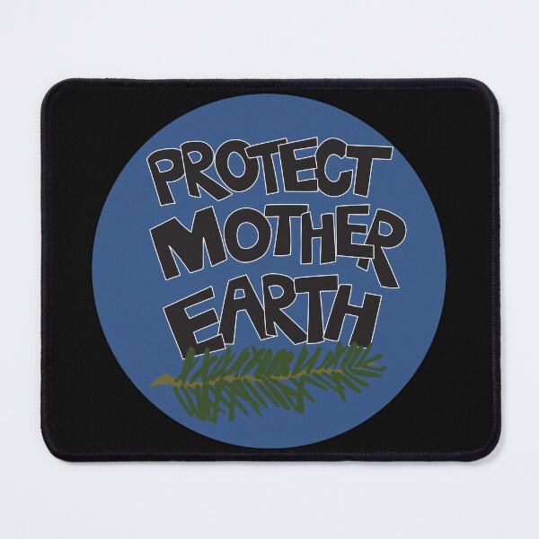 Item preview, Protect Mother Earth Illustrated Text Badge Climate Ambassadors designed and sold by AngelDawnDesign.