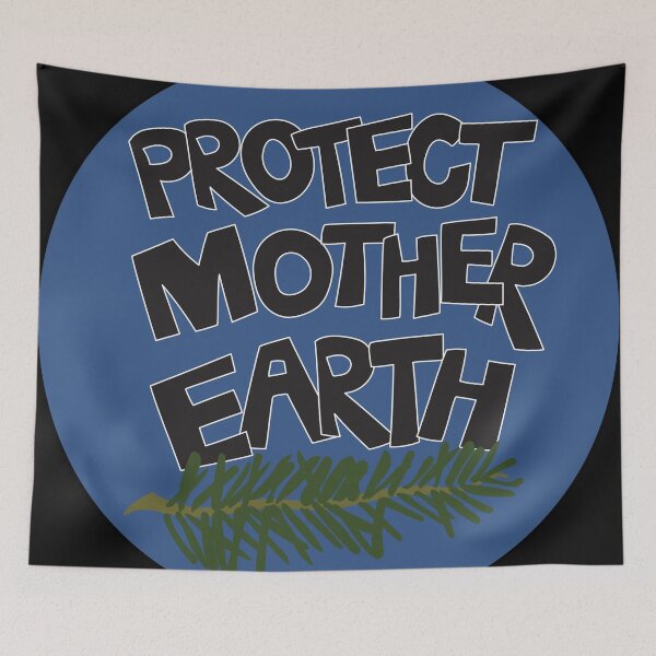 Item preview, Protect Mother Earth Illustrated Text Badge Climate Ambassadors designed and sold by AngelDawnDesign.