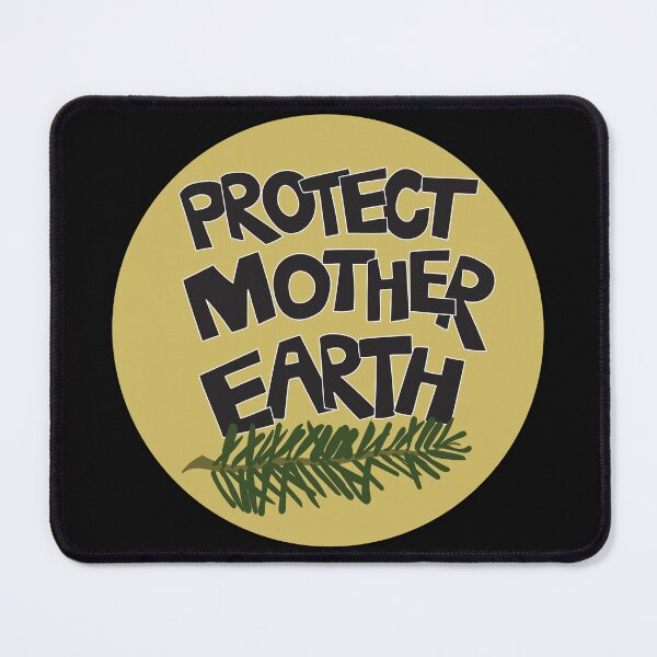 Item preview, Protect Mother Earth Illustrated Text Badge Climate Ambassadors designed and sold by AngelDawnDesign.