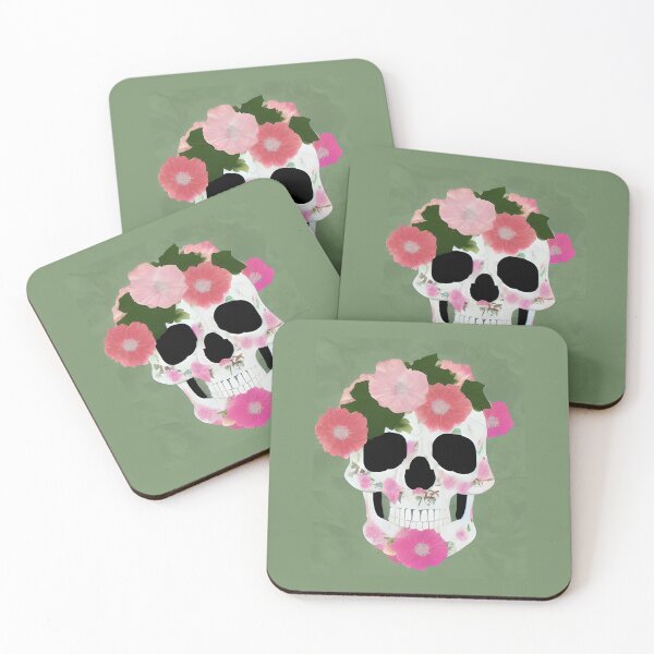 Item preview, Verdant Floral Skull designed and sold by balderdash-i.