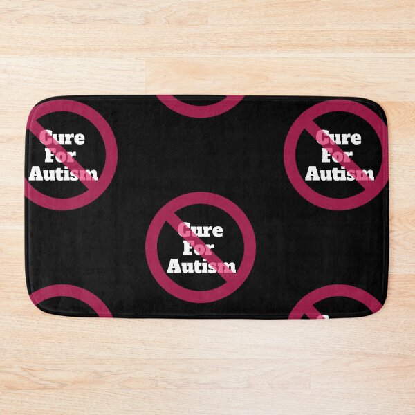 Item preview, Autistic Anti Cure Prohibition Sign Black Background #1  designed and sold by GladBlackLamb.