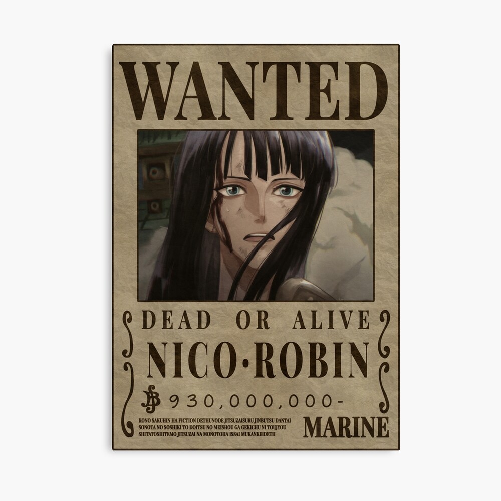 Nico Robin Wanted Bounty Poster Devil Child